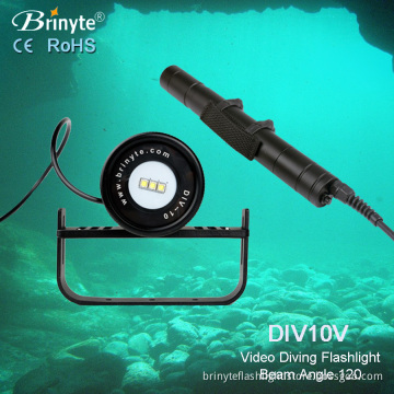 Brinyte 120 beam angle canister video dive flashlight